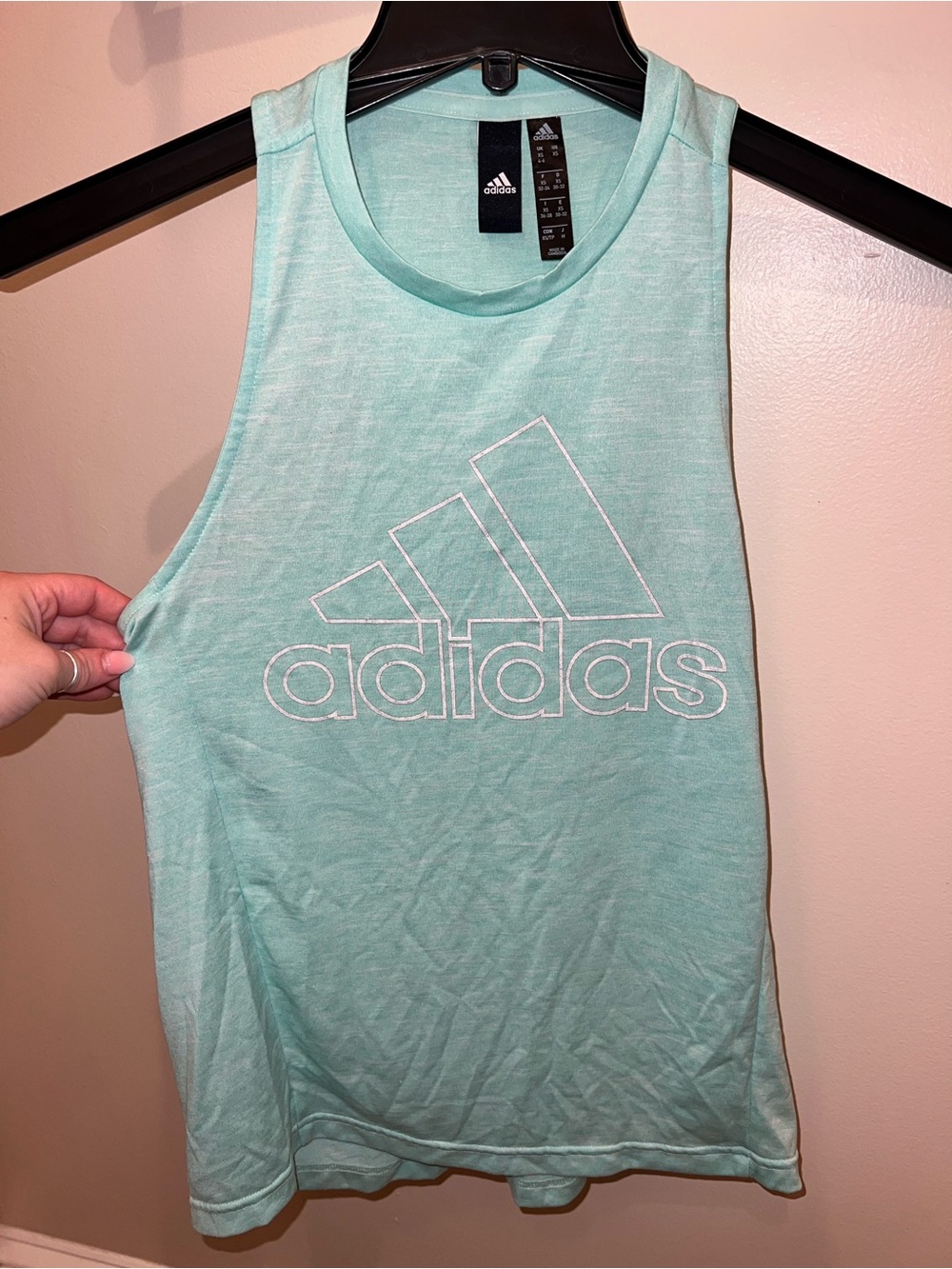 adidas Mint Green Scoop Neck Tank Top